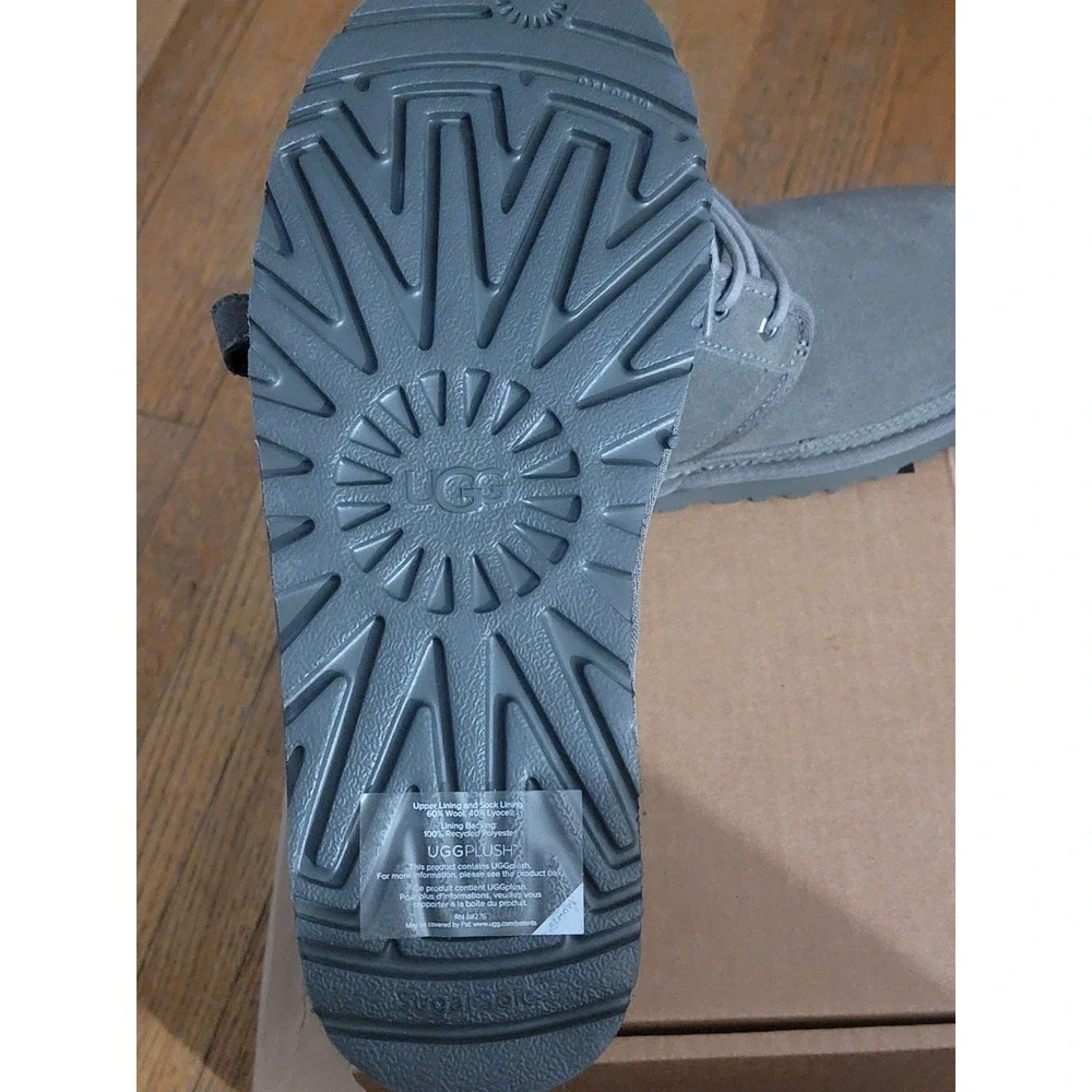 UGG Neumel Grey Suede Chukka Boots Mens 10 Lace Up 3236